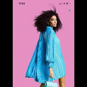 ASOS Design mini swing blue dress